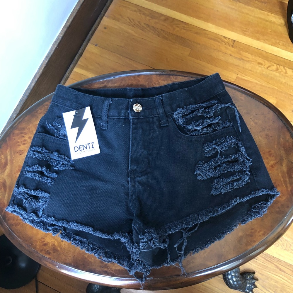 Dentz Denim Denim Shorts in Black XS NWT